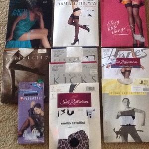 11 pairs of pantyhose and thigh highs